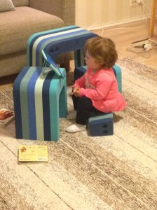 Eve is learning about TV -- clearly, she is ready for a snow day!